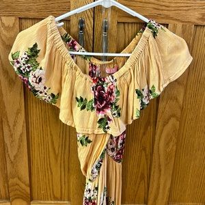 Medium Exist Floral off the shoulder Maxi dress